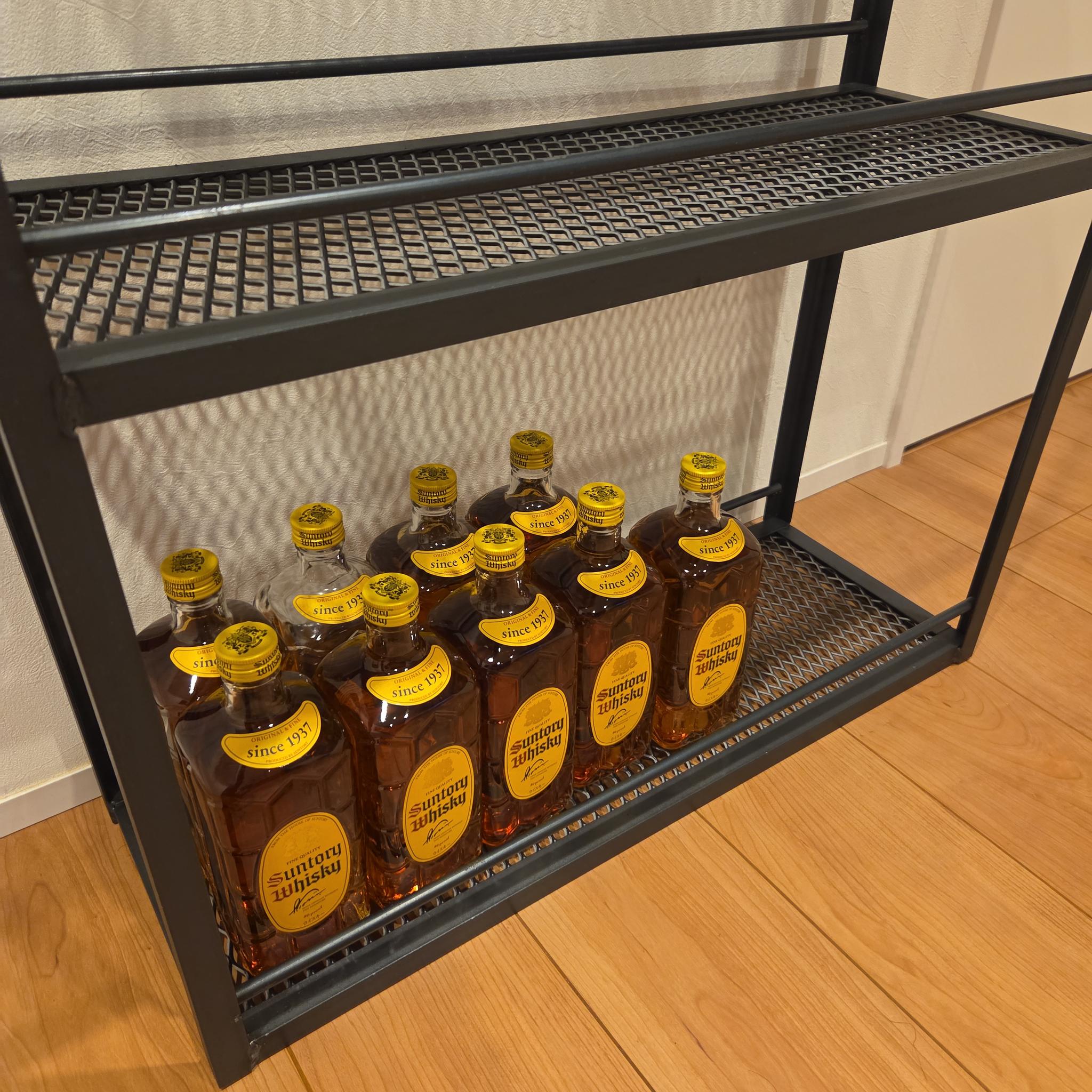 アイアンラック　メタルラック　ディスプレイラック　ディスプレイ棚　マルチラック　ウイスキーラック　ウイスキー棚 | 3枚目