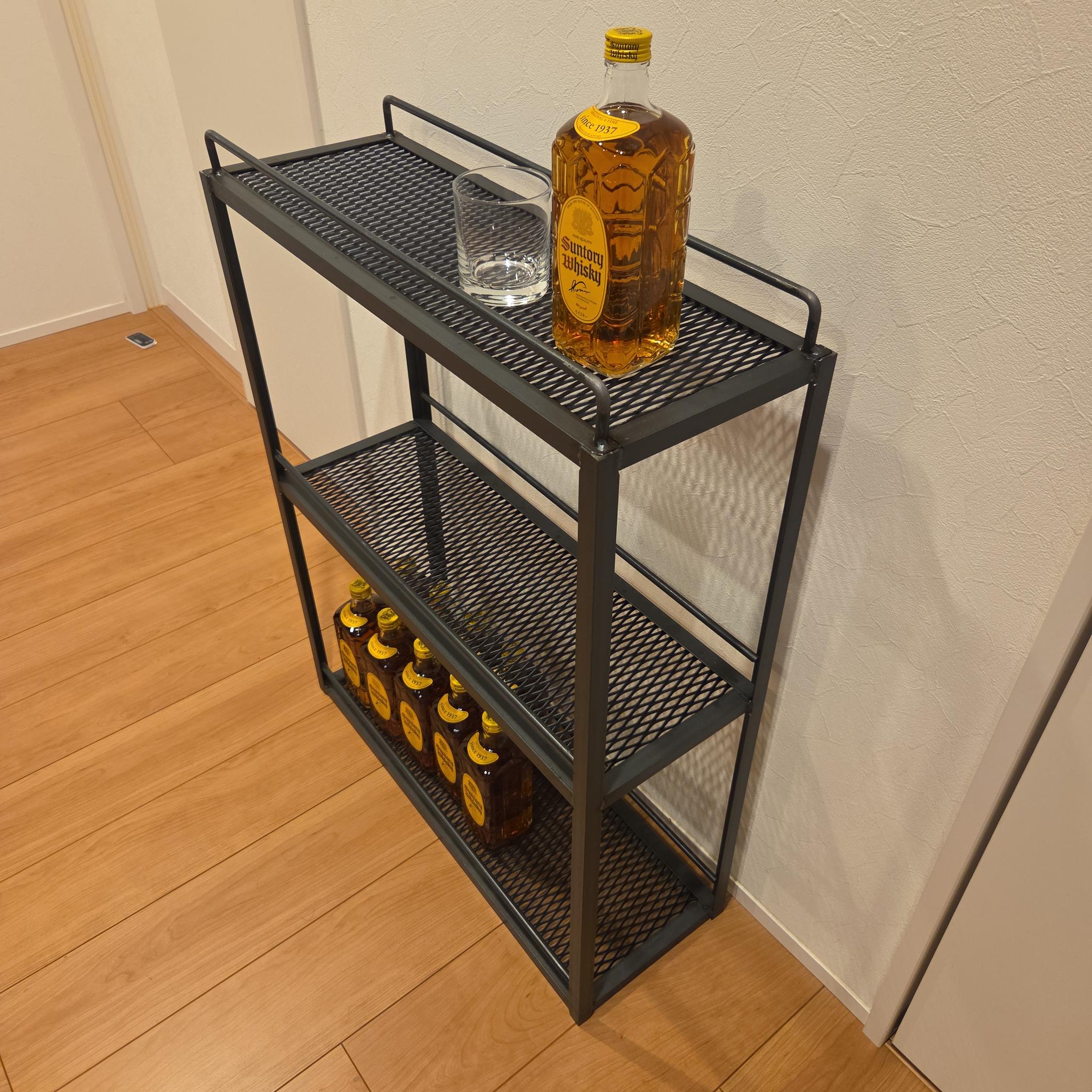 アイアンラック　メタルラック　ディスプレイラック　ディスプレイ棚　マルチラック　ウイスキーラック　ウイスキー棚 | 5枚目